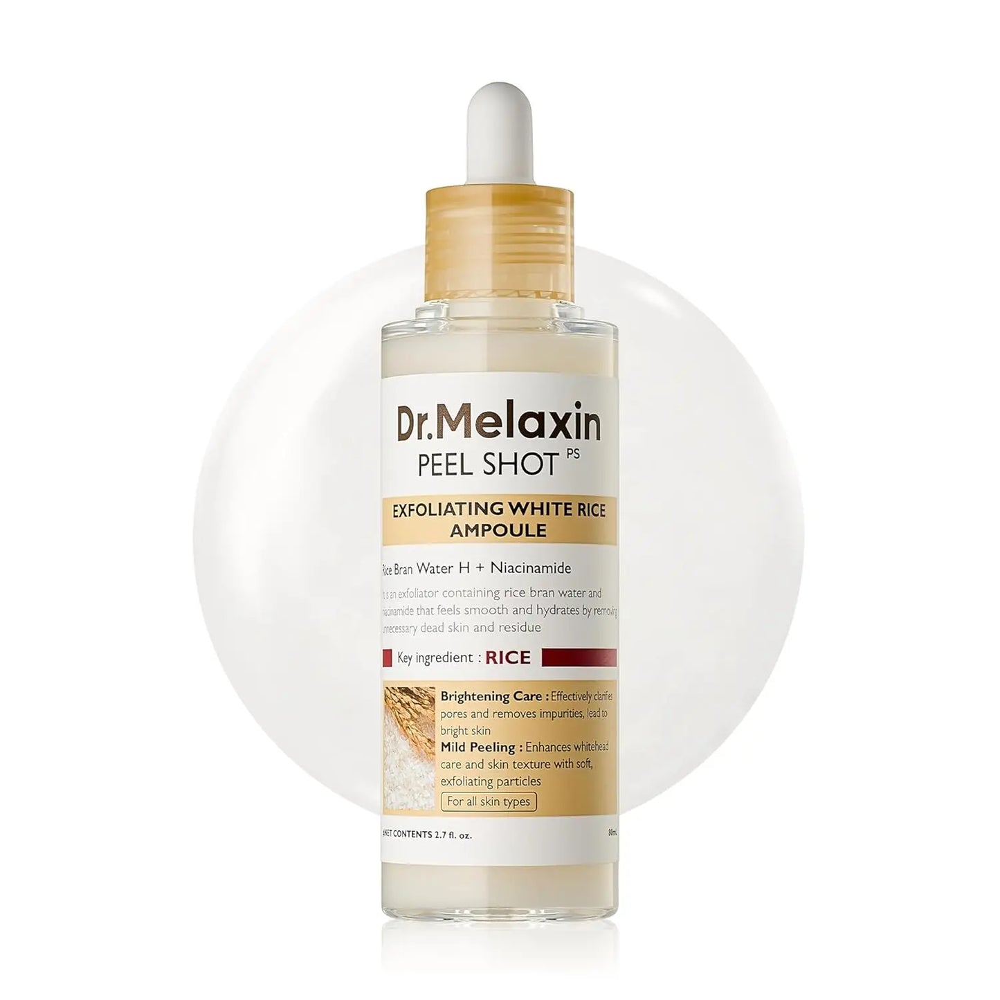 Dr. Melaxin Ampollas exfoliantes Rice Peeling y Ampoule Peel Shot Glow eliminador de piel muerta