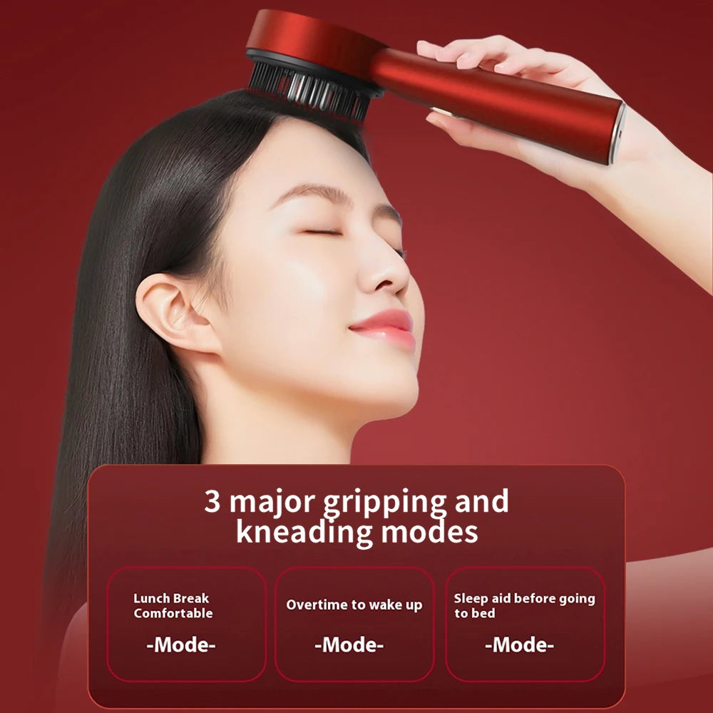 Terapia con luz roja Cepillo crecimiento del cabello Aplicador de aceite Masajeador
