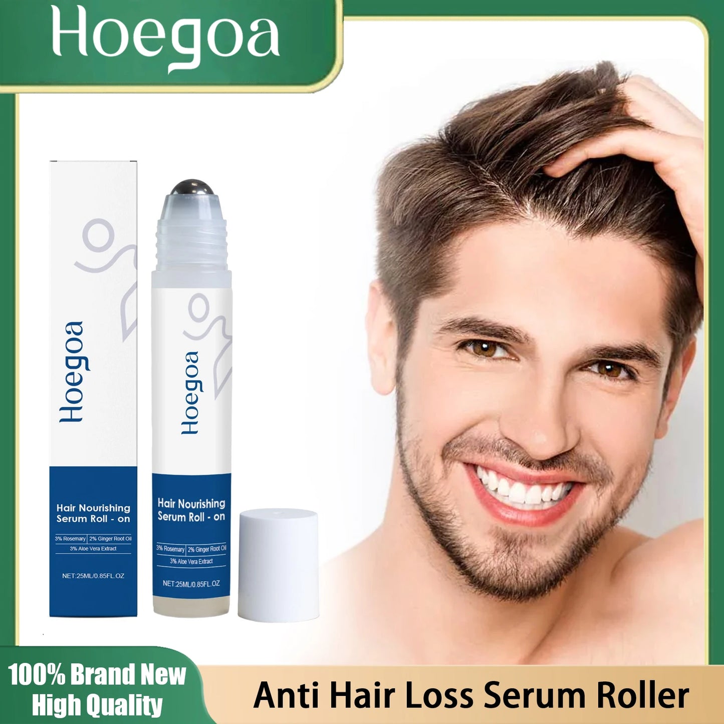 Aceite Ginger para el crecimiento del cabello raíces del cabello y cuero cabelludo Sérum para la caída del cabello Roller