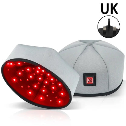 Nuevos LED infrarrojos Gorro de terapia con luz roja anticaída, relajante del cuero cabelludo y antiinflamatorio