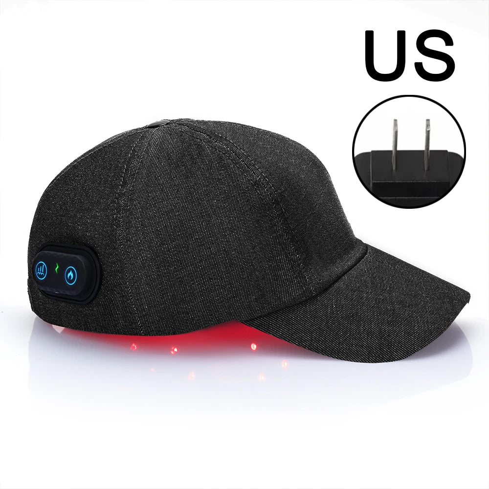 Nuevos LED infrarrojos Gorro de terapia con luz roja anticaída, relajante del cuero cabelludo y antiinflamatorio