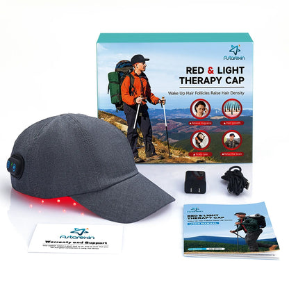 Nuevos LED infrarrojos Gorro de terapia con luz roja anticaída, relajante del cuero cabelludo y antiinflamatorio