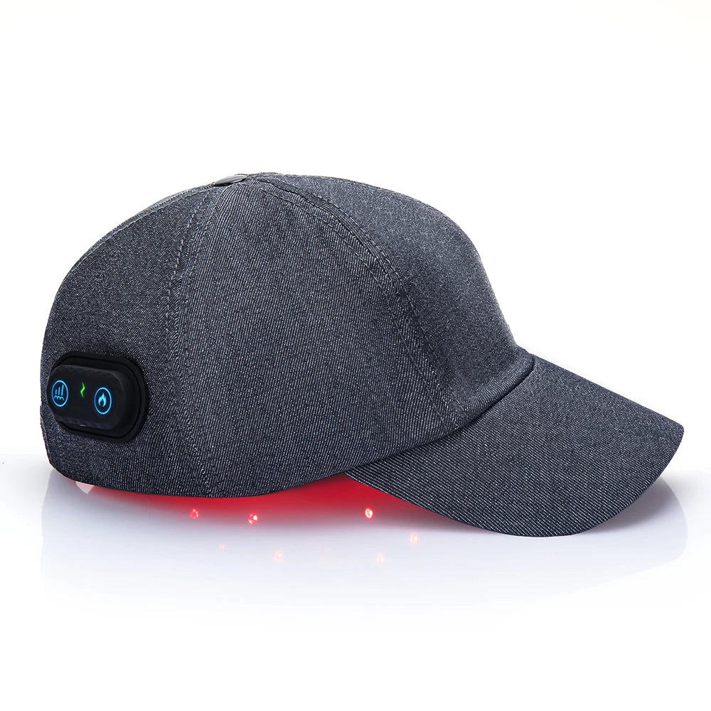 Nuevos LED infrarrojos Gorro de terapia con luz roja anticaída, relajante del cuero cabelludo y antiinflamatorio