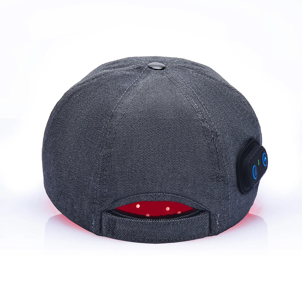 Nuevos LED infrarrojos Gorro de terapia con luz roja anticaída, relajante del cuero cabelludo y antiinflamatorio