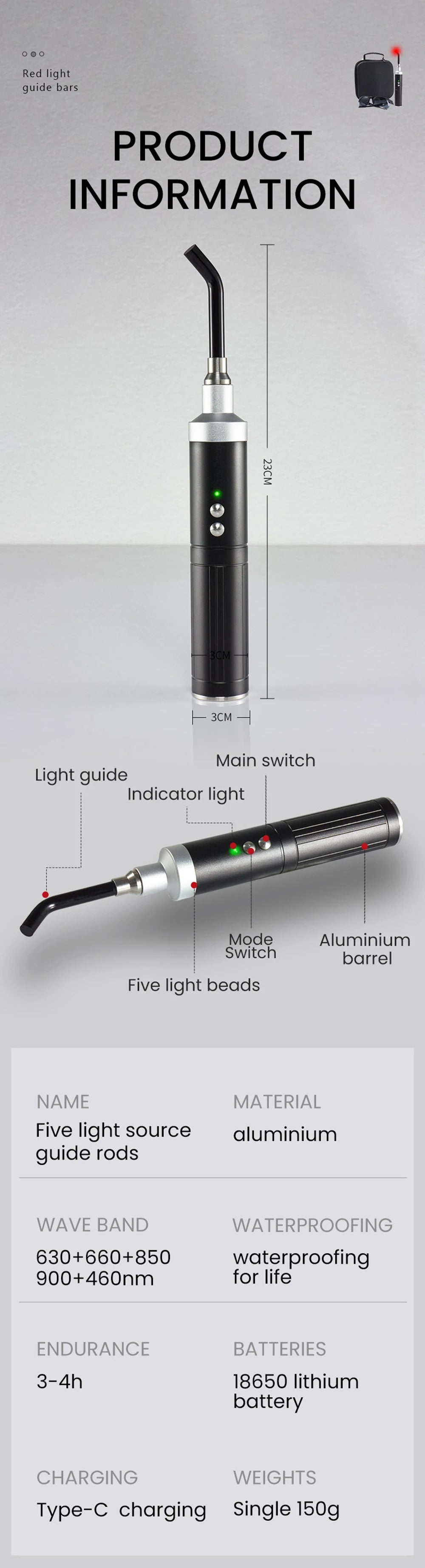 Infrared Red Light Therapy Lamp Cold Treatment cicatriz y heridas en los pezones a lactancia materna