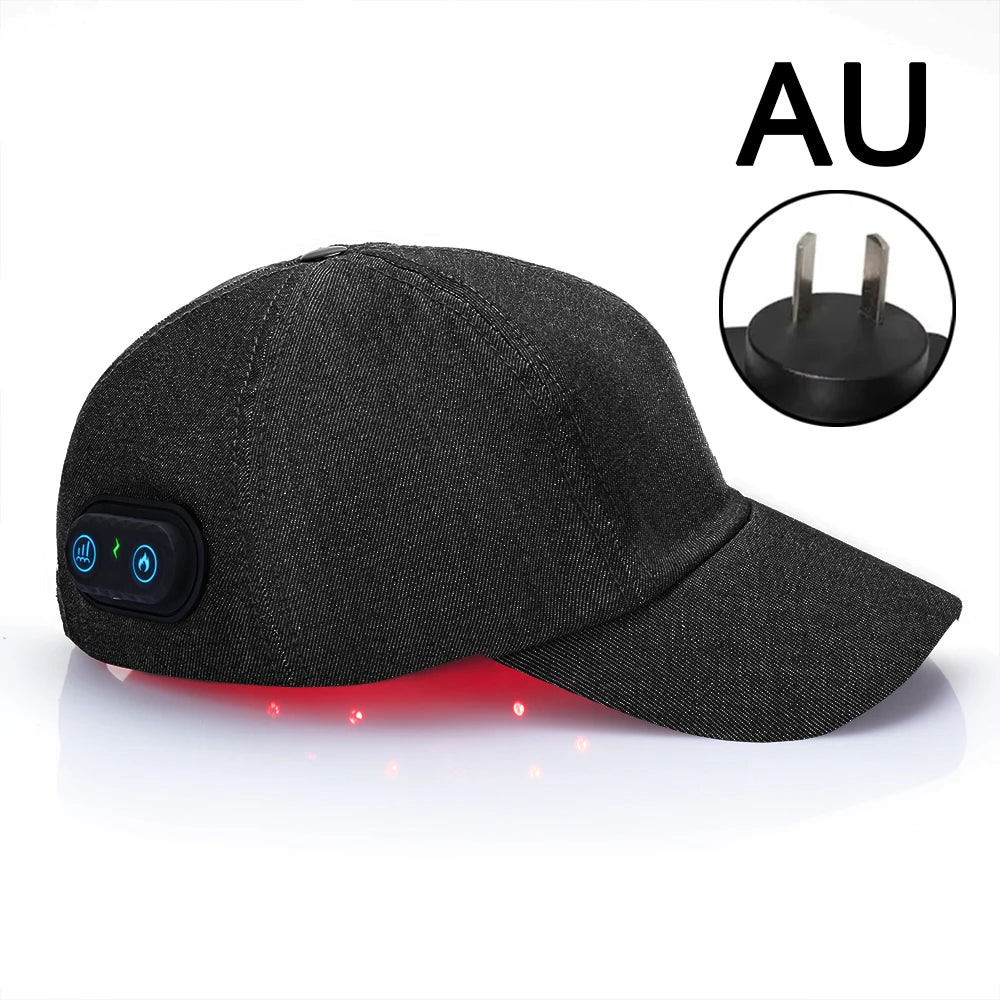Nuevos LED infrarrojos Gorro de terapia con luz roja anticaída, relajante del cuero cabelludo y antiinflamatorio